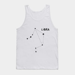 Zodiac Sign - Libra Black Tank Top